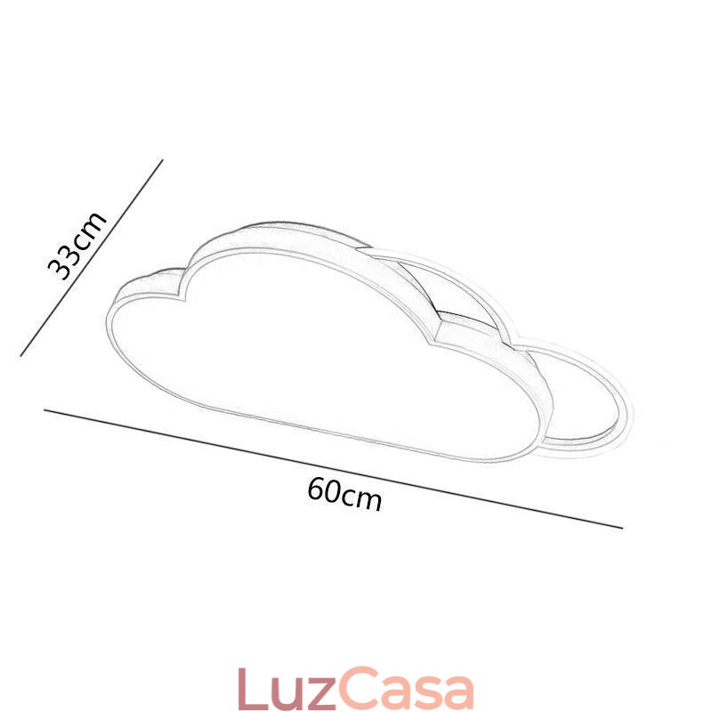 Luzes modernas em forma de nuvem, luminária de teto embutida