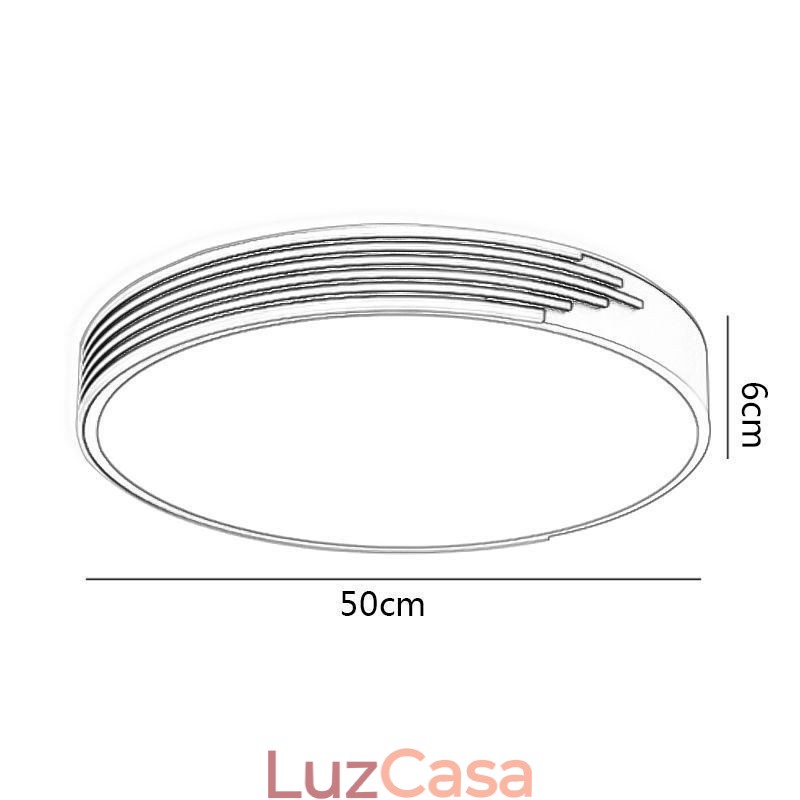 Luminária de teto moderna embutida com iluminação circular