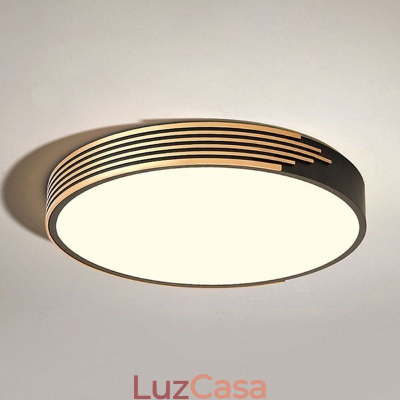 Luminária de teto moderna embutida com iluminação circular