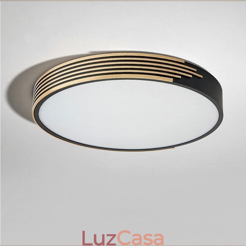 Luminária de teto moderna embutida com iluminação circular