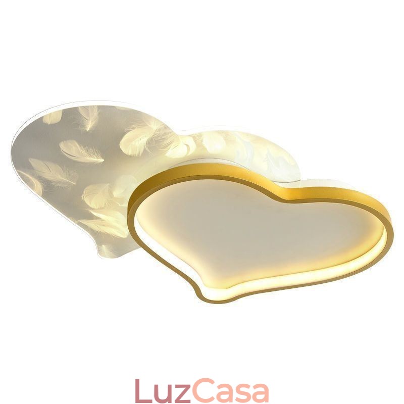 Luzes modernas em forma de coração para teto embutido para meninas