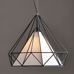 Lustre 1 Luz Simples Artístico Aço Inox Chapeado