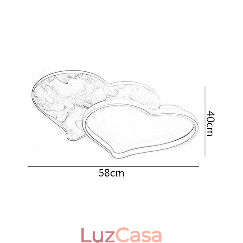 Luzes modernas em forma de coração para teto embutido para meninas