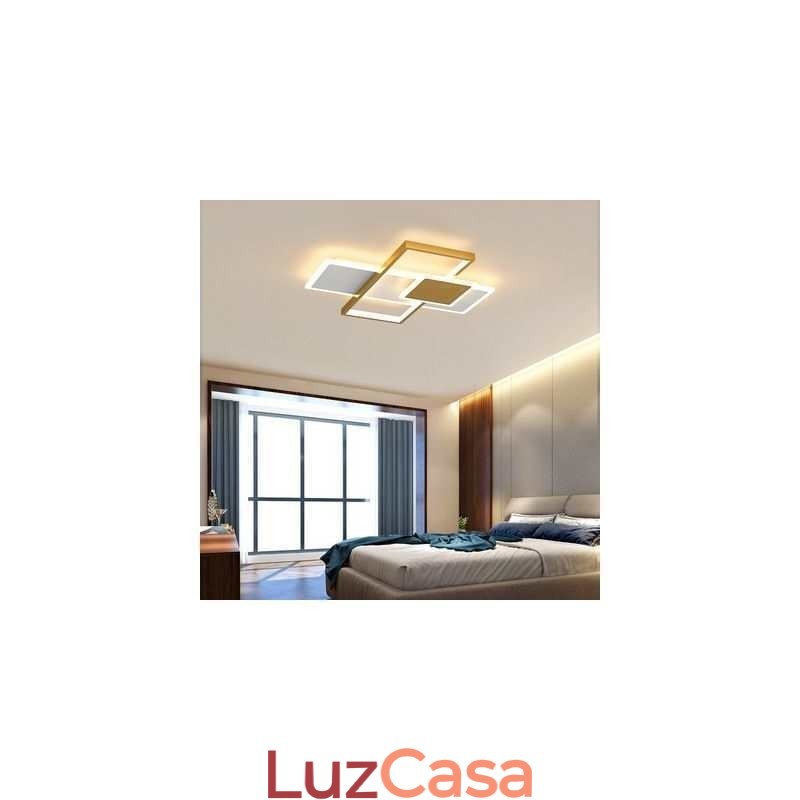Luminária de teto moderna quadrada de acrílico embutida para teto