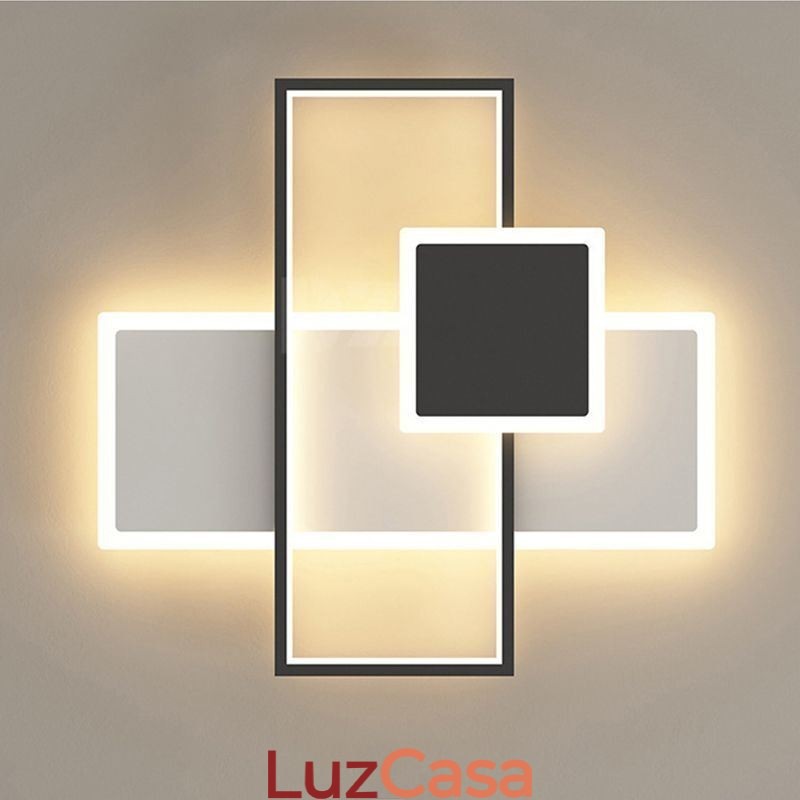 Luminária de teto moderna quadrada de acrílico embutida para teto