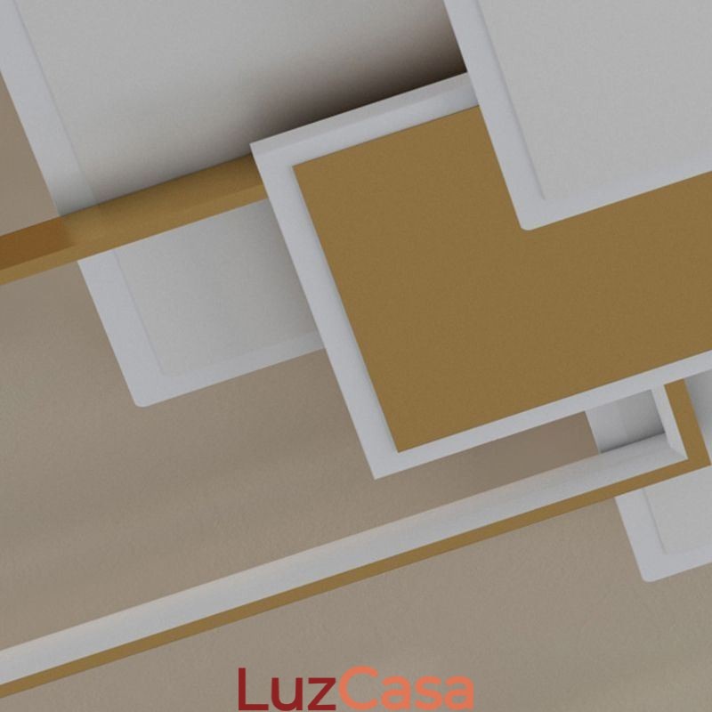 Luminária de teto moderna quadrada de acrílico embutida para teto