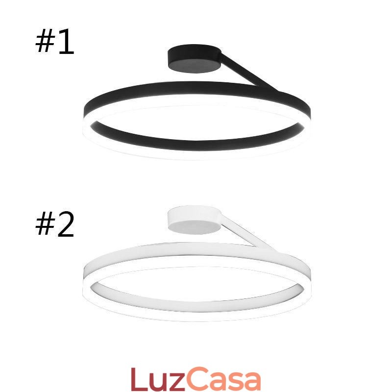 Luminária de teto moderna embutida, luminária de iluminação circular com abajur de acrílico
