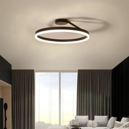 Luminária de teto moderna embutida, luminária de iluminação circular com abajur de acrílico