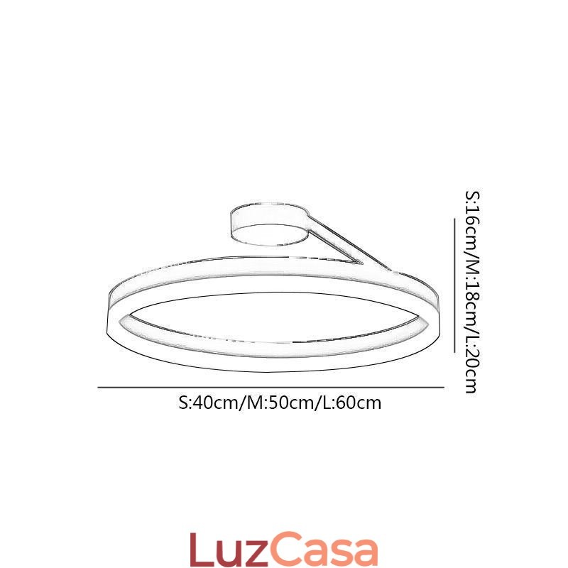 Luminária de teto moderna embutida, luminária de iluminação circular com abajur de acrílico