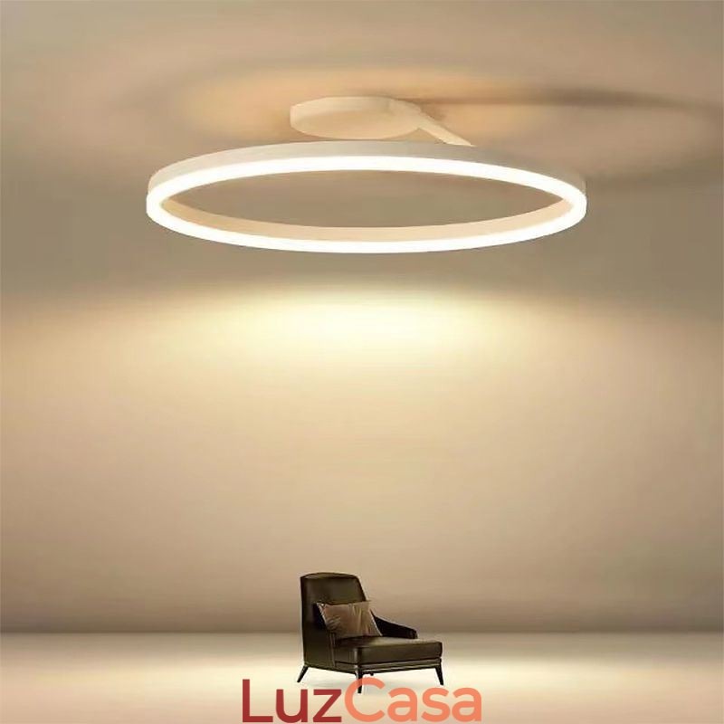 Luminária de teto moderna embutida, luminária de iluminação circular com abajur de acrílico