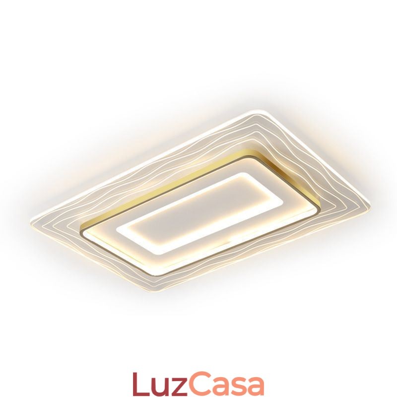 Luminária de teto retangular embutida minimalista acrílica ultrafina