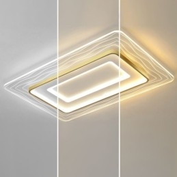 Luminária de teto retangular embutida minimalista acrílica ultrafina