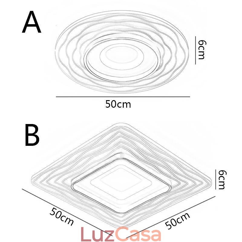 Luminária de teto embutida, luminária de teto ultrafina e minimalista em acrílico