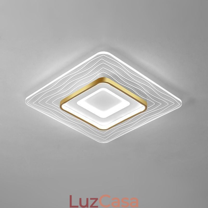 Luminária de teto embutida, luminária de teto ultrafina e minimalista em acrílico