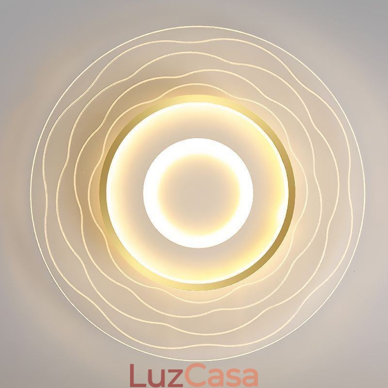 Luminária de teto embutida, luminária de teto ultrafina e minimalista em acrílico