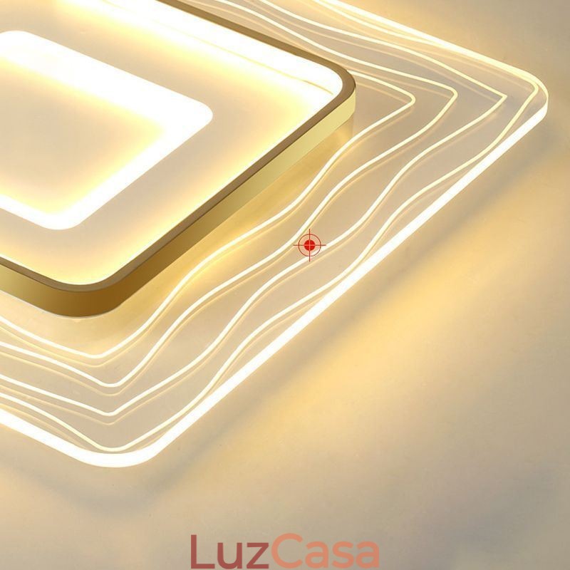 Luminária de teto embutida, luminária de teto ultrafina e minimalista em acrílico