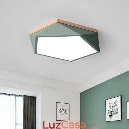 Luminária de teto moderna com design em formato de diamante, luminária de teto embutida regulável