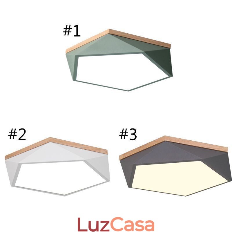 Luminária de teto moderna com design em formato de diamante, luminária de teto embutida regulável