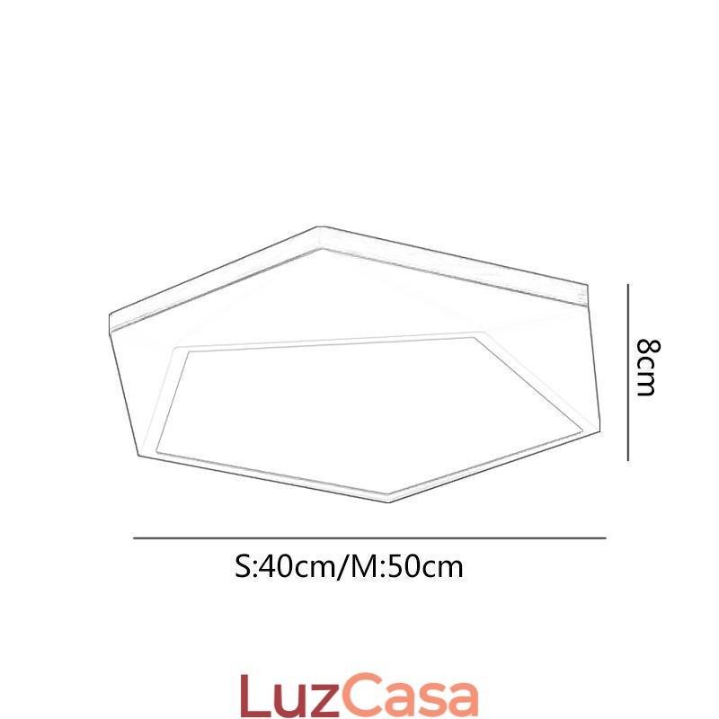 Luminária de teto moderna com design em formato de diamante, luminária de teto embutida regulável