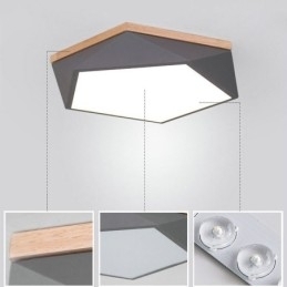 Luminária de teto moderna com design em formato de diamante, luminária de teto embutida regulável