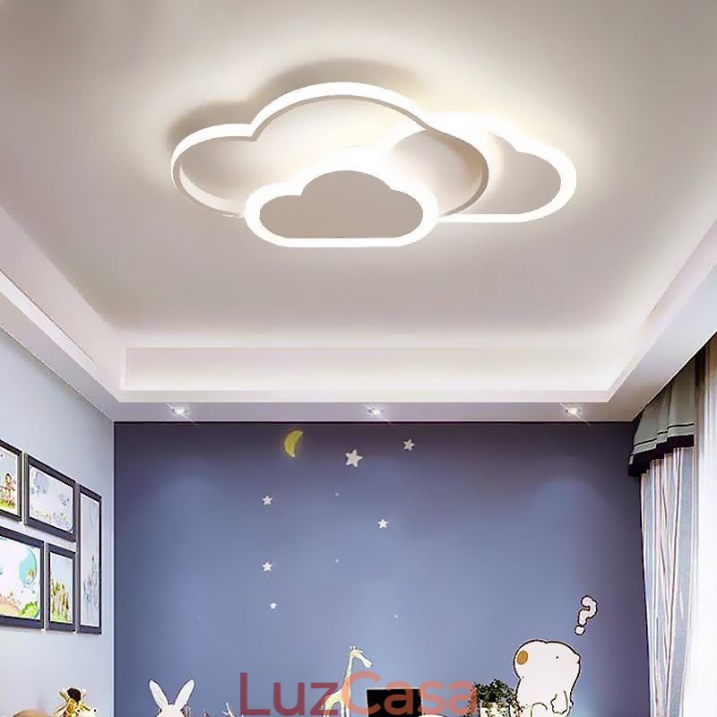 Luzes de acrílico criativas modernas em forma de nuvem, luz de teto embutida
