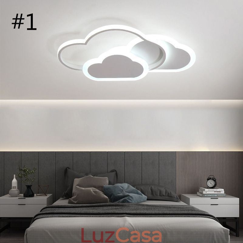 Luzes de acrílico criativas modernas em forma de nuvem, luz de teto embutida