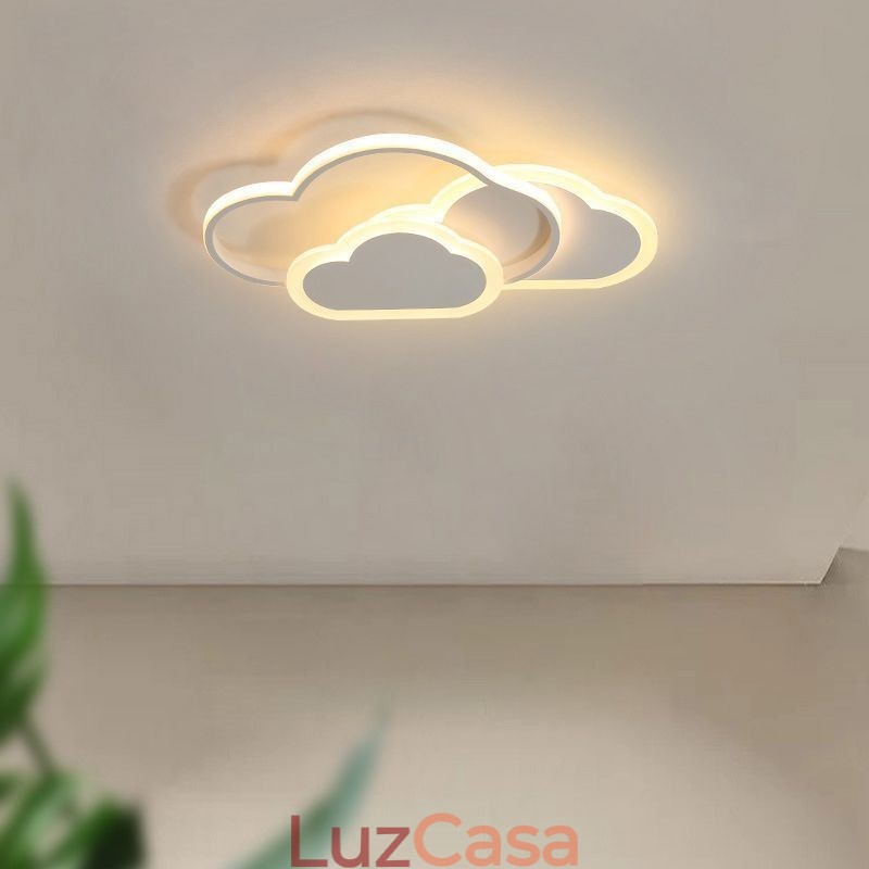 Luzes de acrílico criativas modernas em forma de nuvem, luz de teto embutida