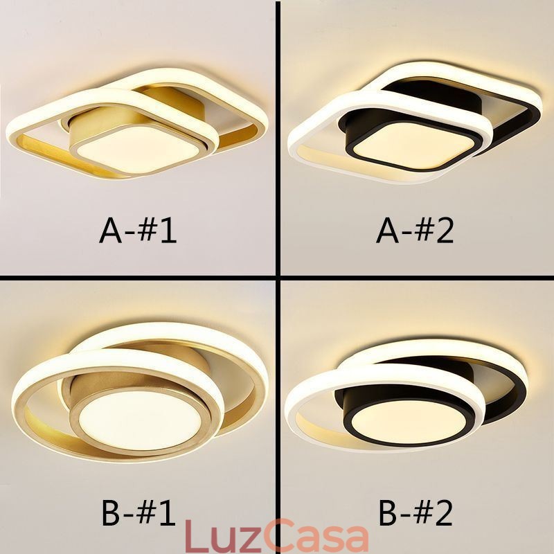 Luminária de teto moderna quadrada