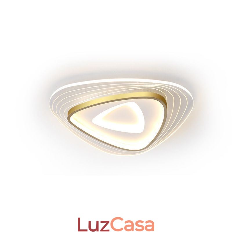 Luminária de teto triangular embutida