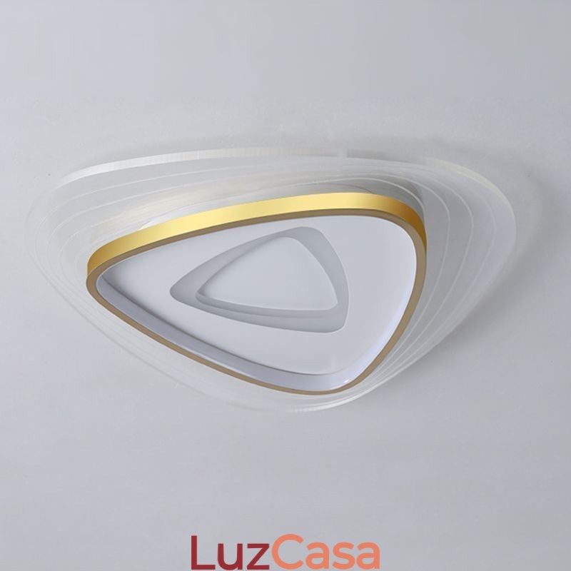 Luminária de teto triangular embutida