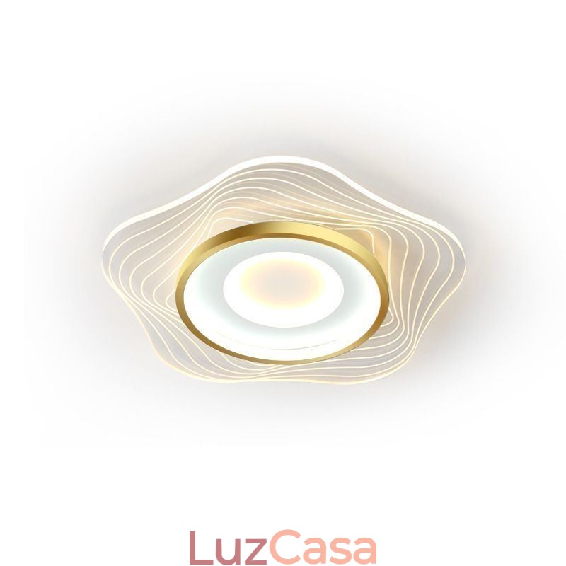 Luminária de teto criativa moderna embutida com formato de estrela 36W