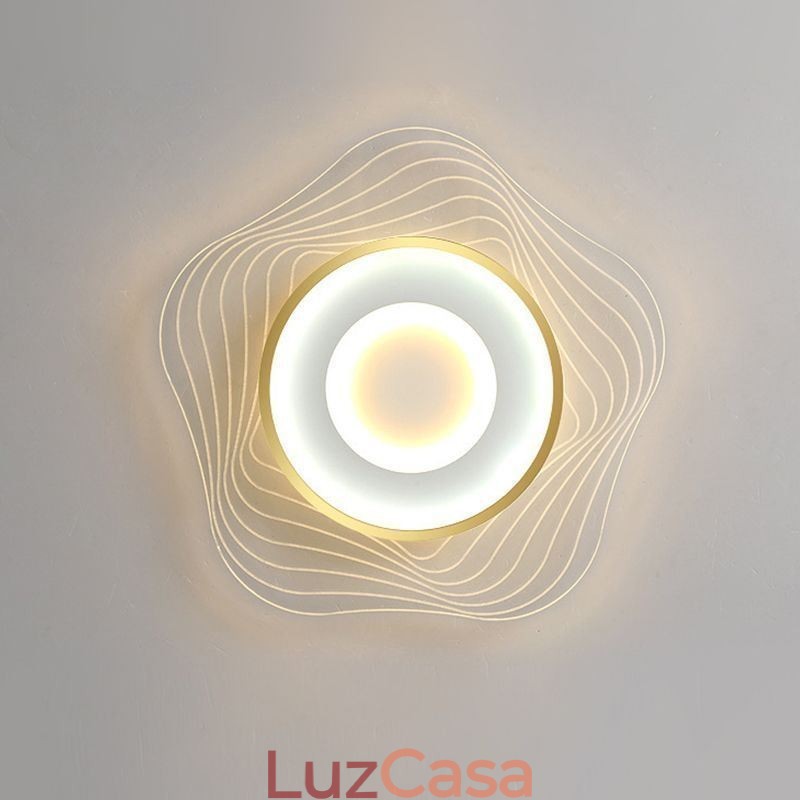 Luminária de teto criativa moderna embutida com formato de estrela 36W