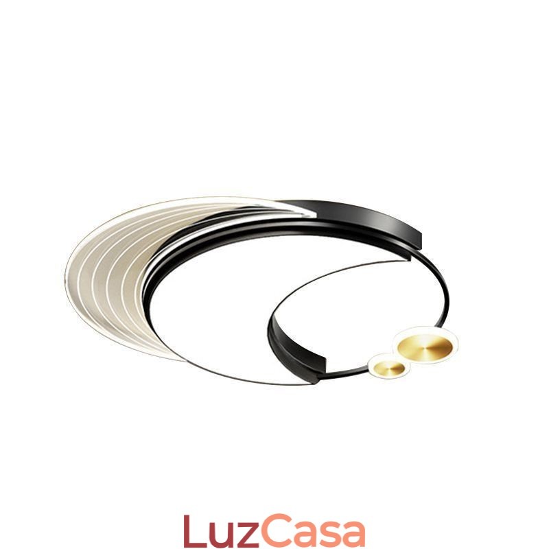 Luminária de teto regulável, luminárias de montagem embutida modernas com formato de lua 36W