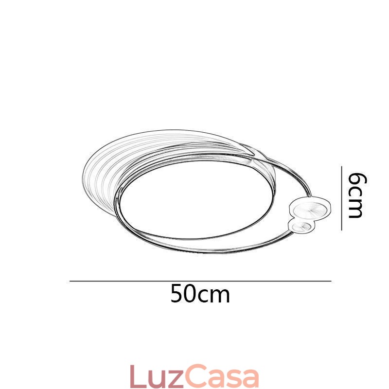 Luminária de teto embutida com controle remoto