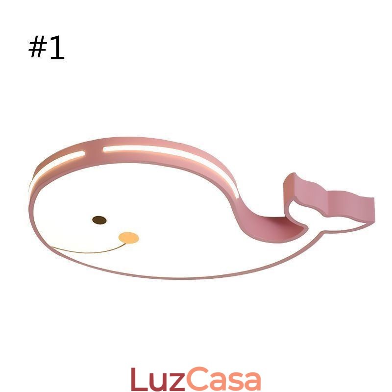 Luminária de teto regulável com padrão de golfinho Luminária de teto criativa para crianças