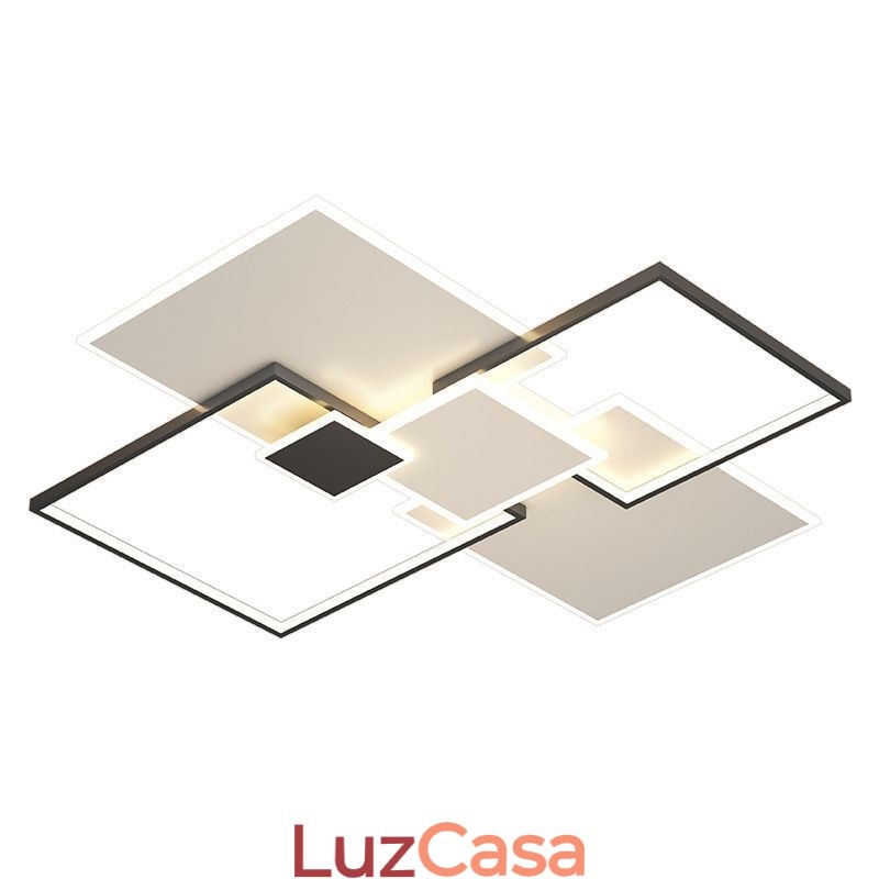 Luminária de teto quadrada embutida