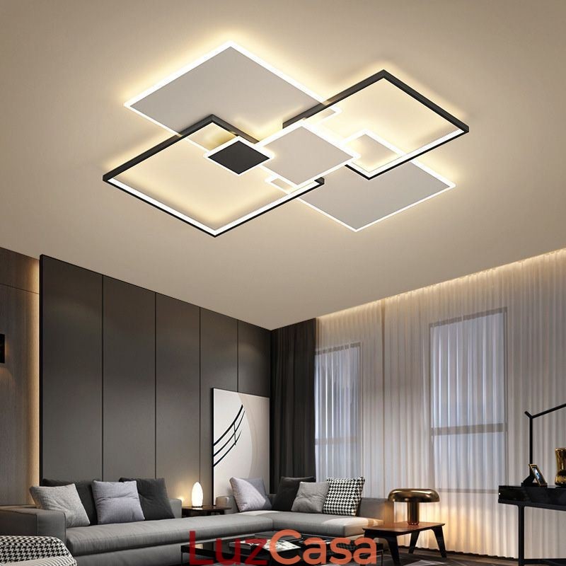 Luminária de teto quadrada embutida