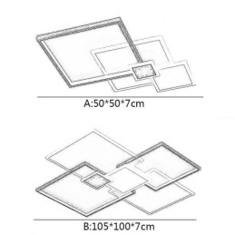 Luminária de teto quadrada embutida