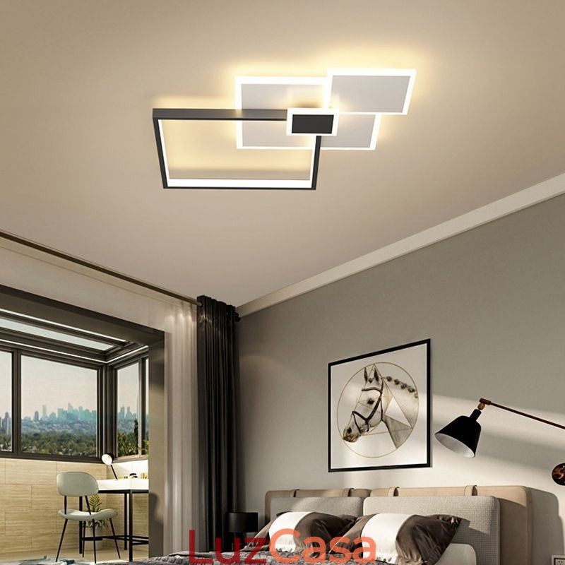 Luminária de teto quadrada embutida