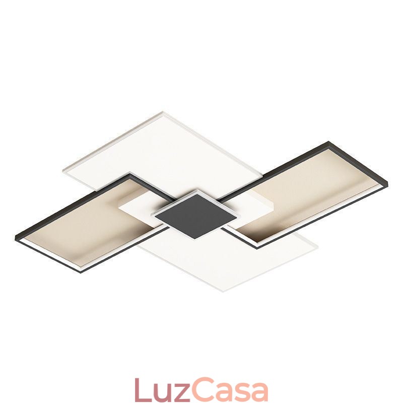 Luminária de teto quadrada embutida