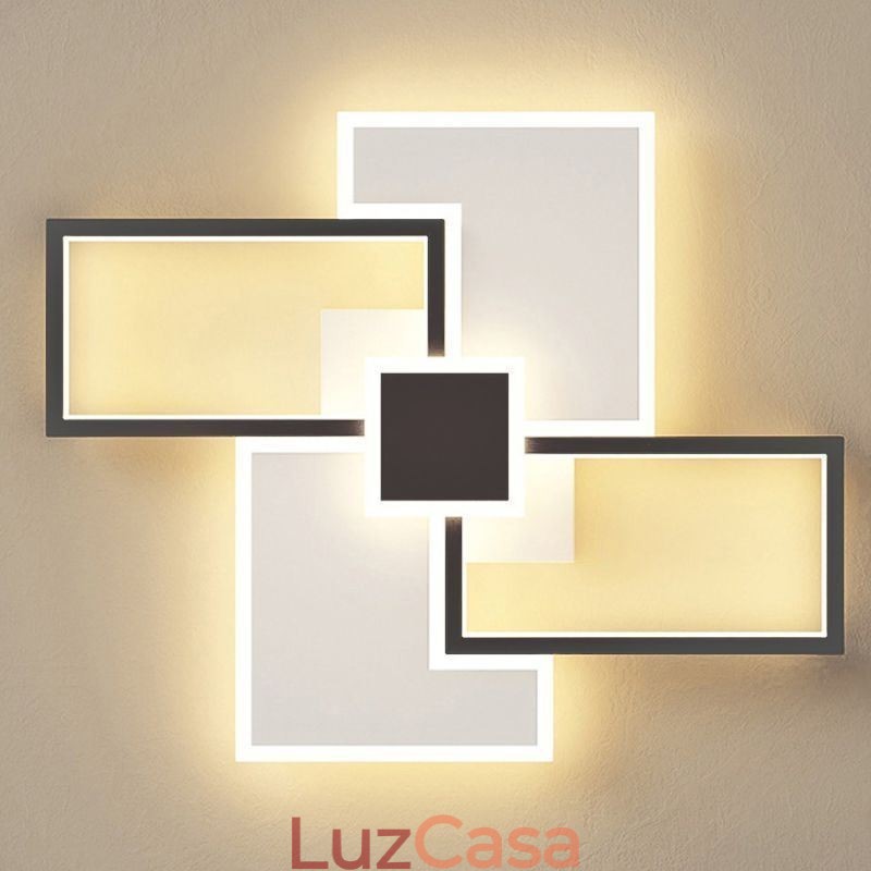 Luminária de teto quadrada embutida