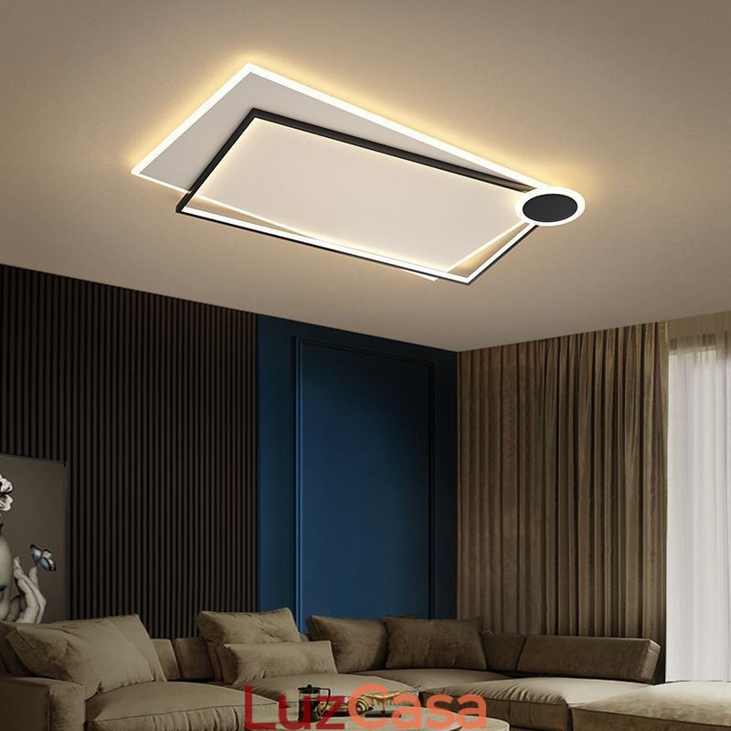 Luminária de teto minimalista embutida