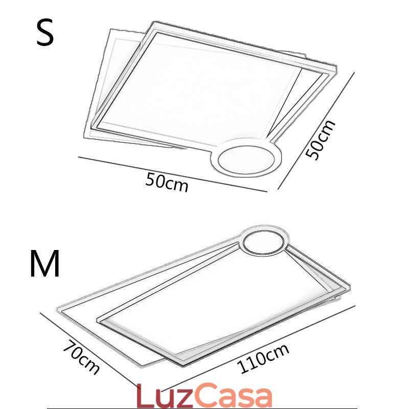 Luminária de teto minimalista embutida