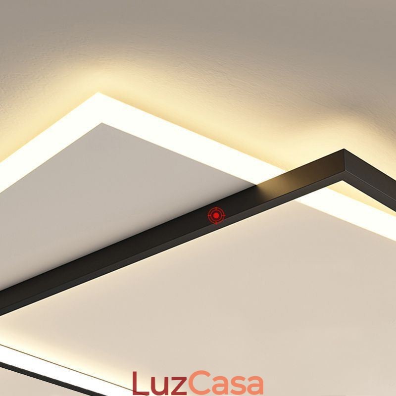 Luminária de teto minimalista embutida