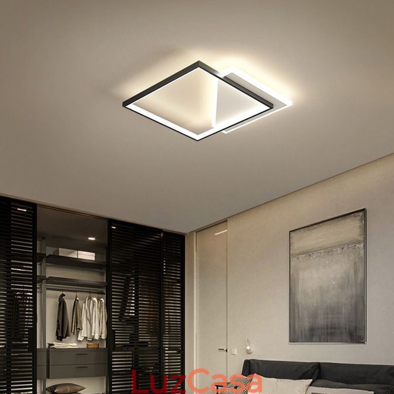 Luminária de teto moderna embutida
