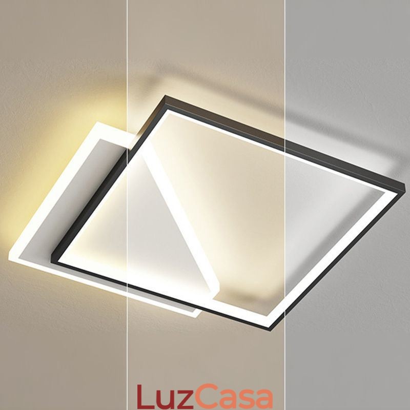 Luminária de teto moderna embutida