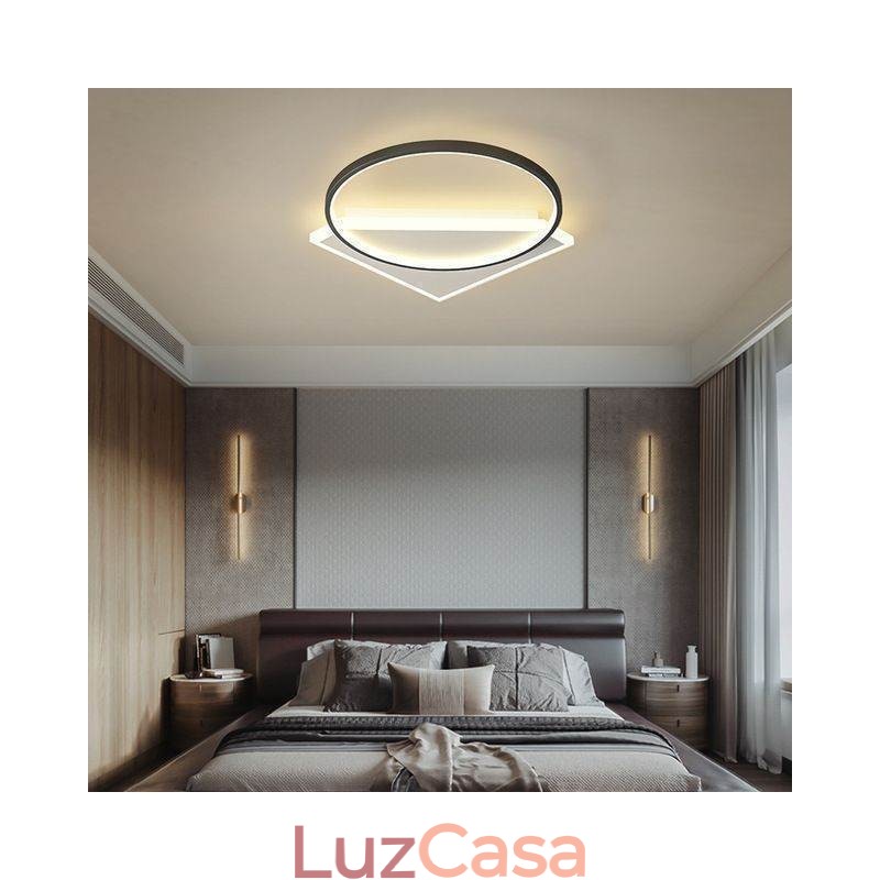 Luminária de teto moderna embutida