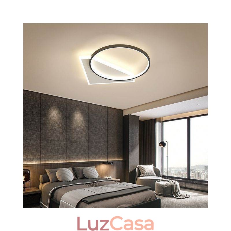 Luminária de teto moderna embutida