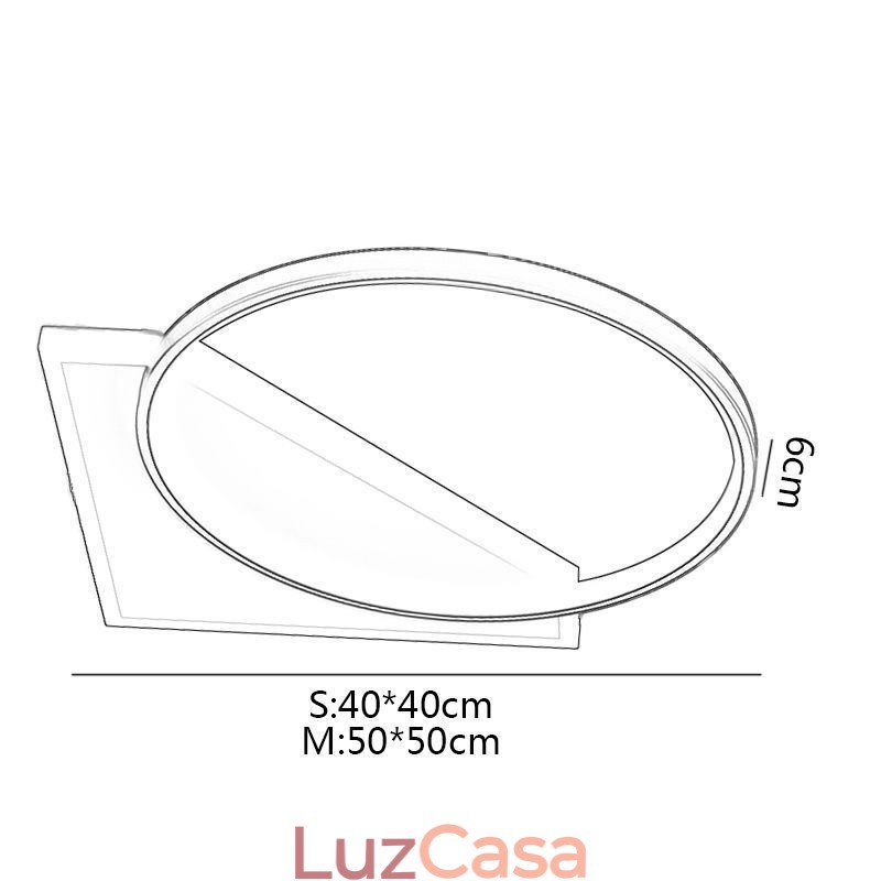 Luminária de teto moderna embutida