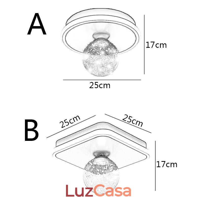 Luminária de teto embutida para decoração de casa